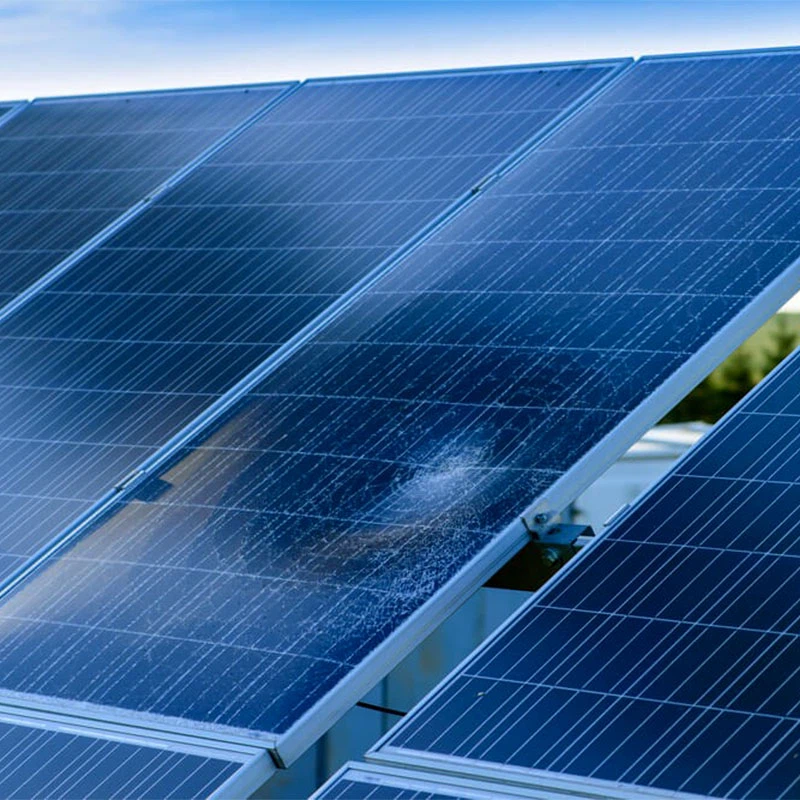 Broken solar panel Broken solar panel